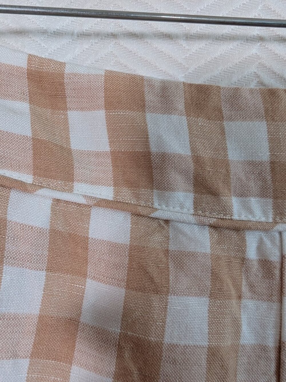Ever New Gingham Shorts Linen Blend High Waist Size 8 Resort Festival Summer - Picture 4 of 10